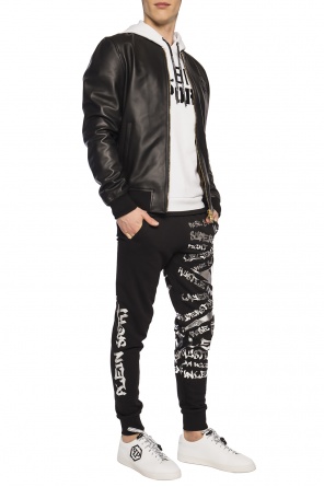 Leather jacket with logo, zdjęcie 2 Leather jacket with logo od Billionaire